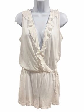 Cosabella Cotton Ruffle Sleep Romper size Medium